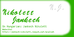 nikolett jankech business card